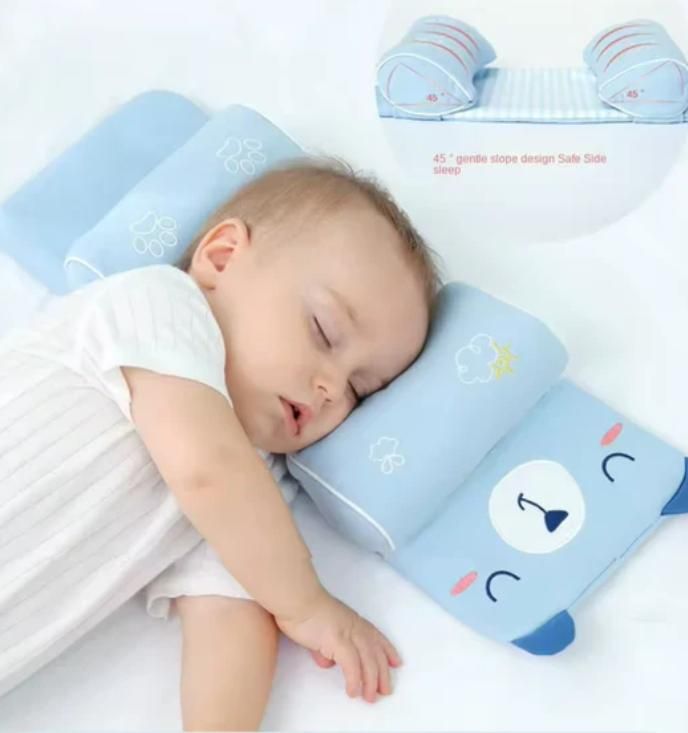 Baby Head Shaping Pillow – Soft Support Cushion (Assorted Colors) - Trivora
