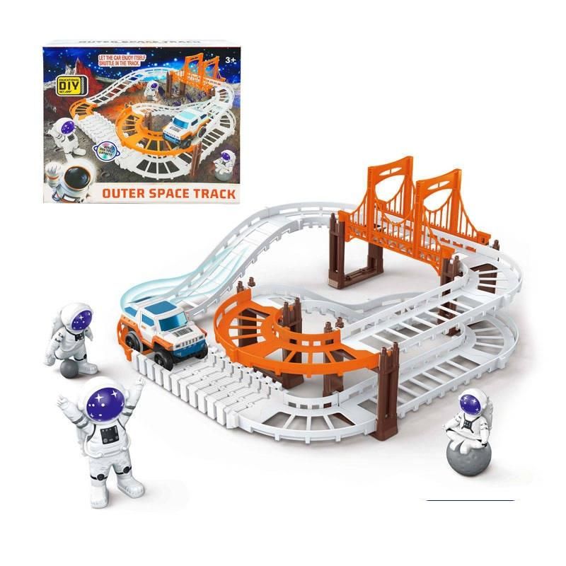 Astronaut Spaceship Track Set - Outer Space Toy Set for Kids - Trivora