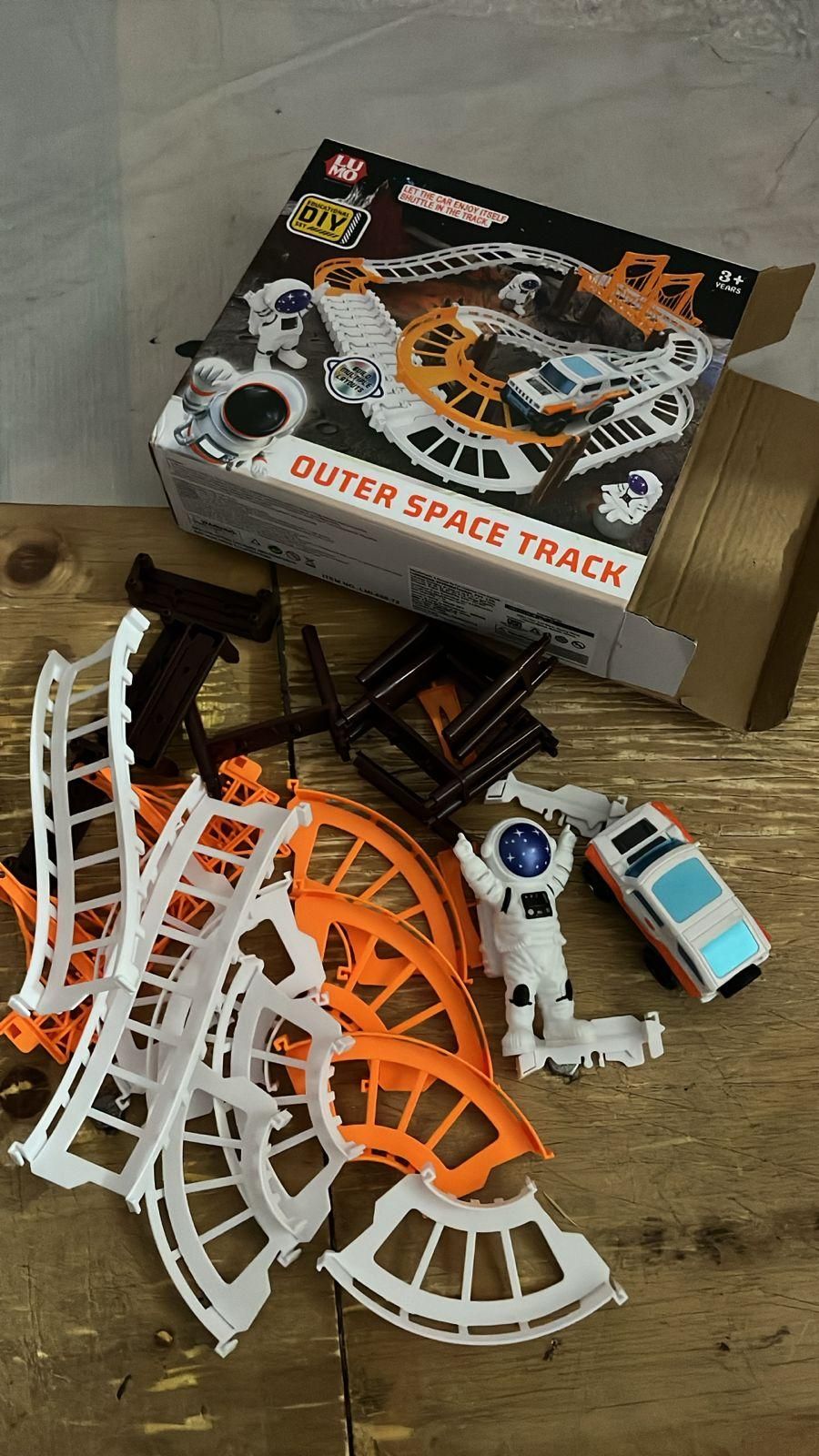Astronaut Spaceship Track Set - Outer Space Toy Set for Kids - Trivora