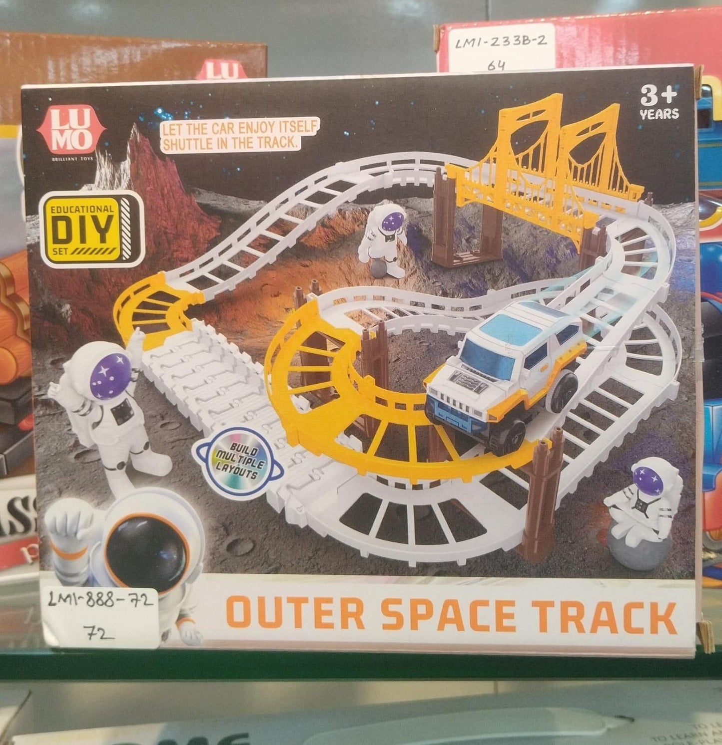 Astronaut Spaceship Track Set - Outer Space Toy Set for Kids - Trivora