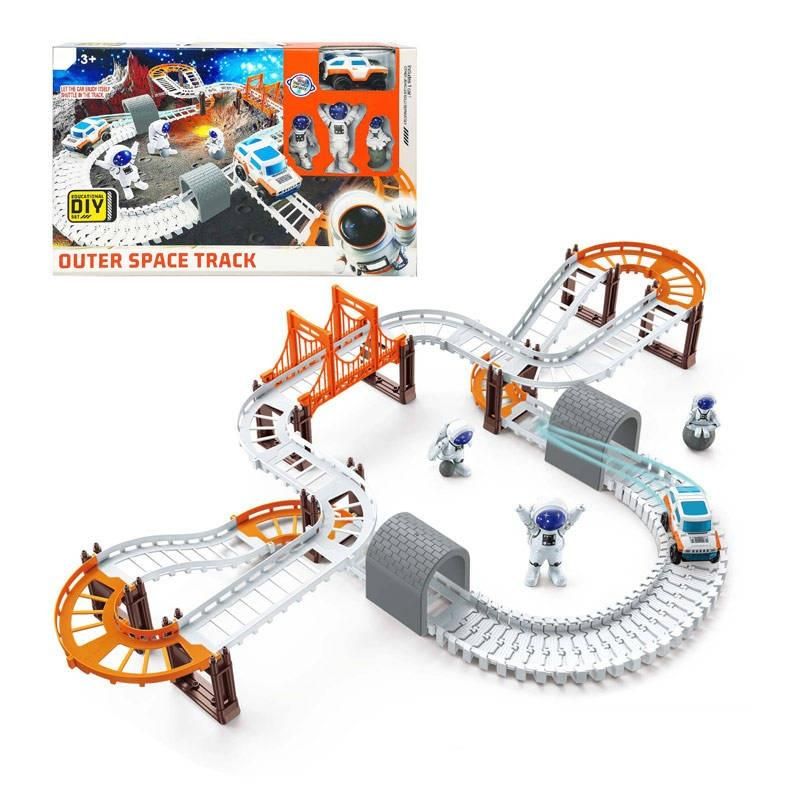 Astronaut Spaceship Track Set - Outer Space Toy Set for Kids - Trivora