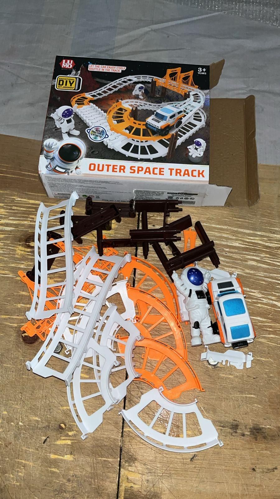 Astronaut Spaceship Track Set - Outer Space Toy Set for Kids - Trivora